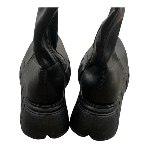 Jeffrey Campbell Bottines Stomped Ok Over The Knee Boots Black Size 40 - Picture 8 of 11